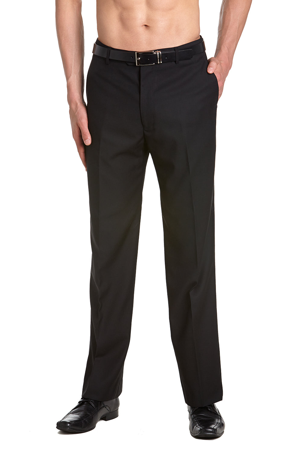 CONCITOR Men's TUXEDO Pants Tux Pant Flat Front Satin Band Stripe Solid Colors