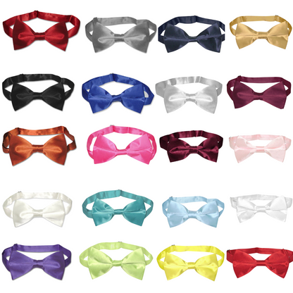 Concitor 100% Silk BowTie Solid Color Mens Bow Tie for Tuxedo or Suit